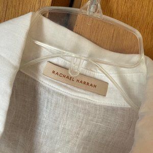 Rachael Harrah new white long-sleeve linen shirt